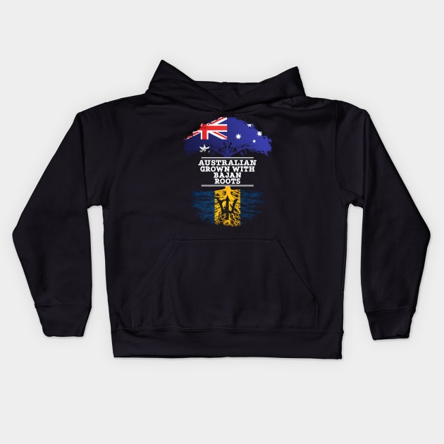 Australian Grown With Bajan Roots - Gift for Bajan With Roots From Barbados Kids Hoodie by Country Flags